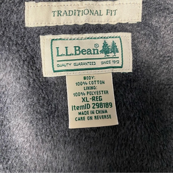 LL Bean Fleece Lined Flannel Shirt Jacket Plaid Traditional Fit Mens Size XL - Picture 11 of 11